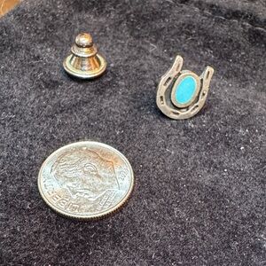 Turquoise Horseshoe Pin toe tac 🐈‍⬛